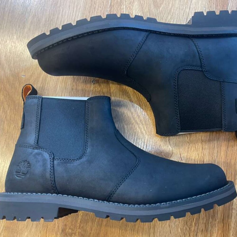 TIMBERLAND MENS REDWOOD FALLS MID CHELSEA BOOT JET BLACK A44NU-015 ALL SIZES